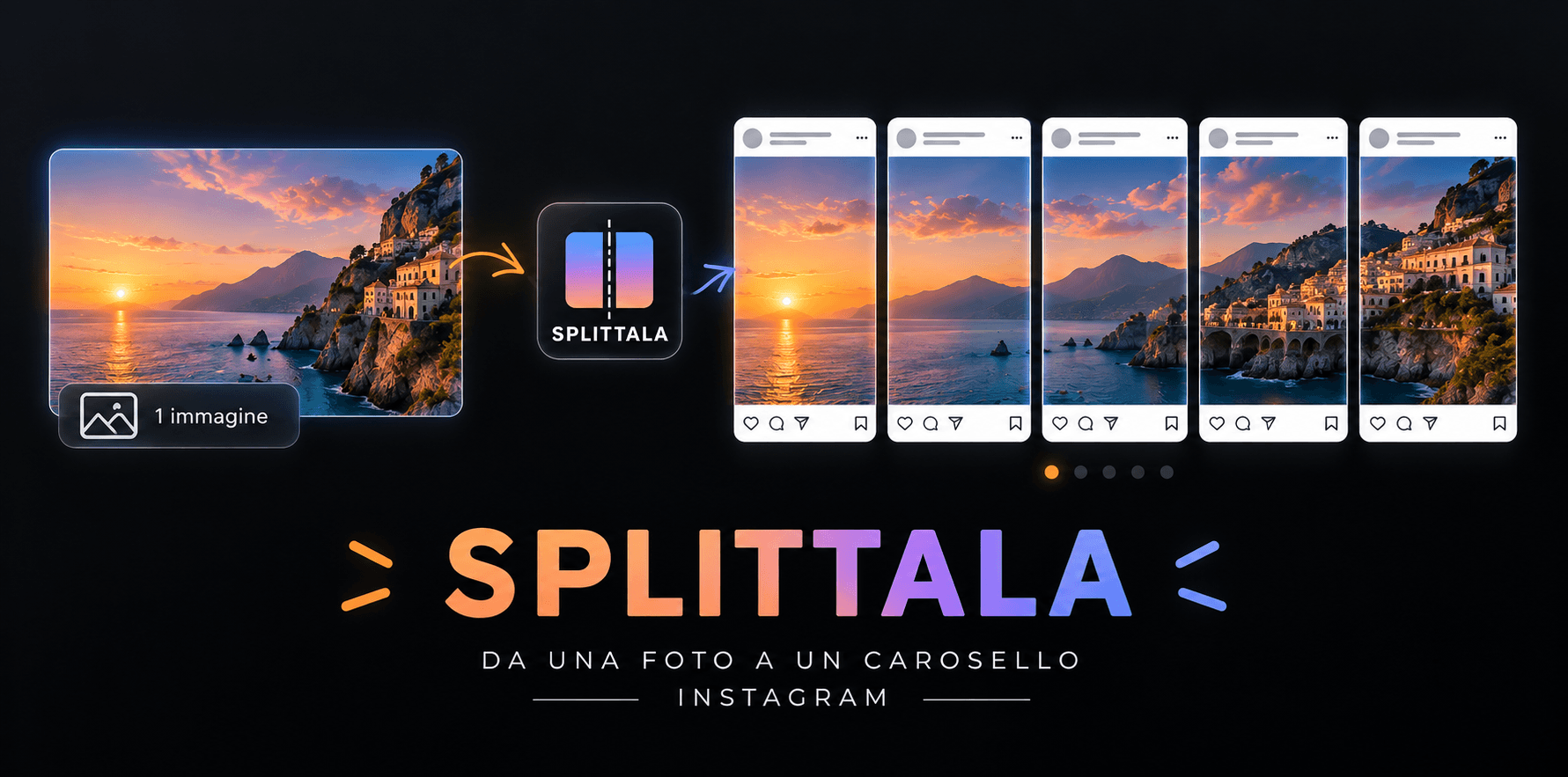 Splittala: da una foto a un carosello Instagram